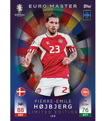 Topps Match Attax UEFA EURO 2024 Euro Master Limited Edition Pierre Emile Højbjerg (Denmark)